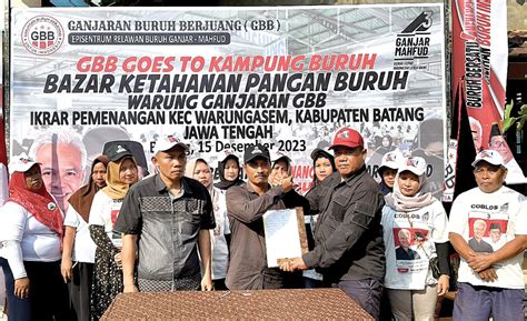 Sukarelawan Ganjaran Buruh Berjuang Gelar Bazar Murah Ketahanan Pangan