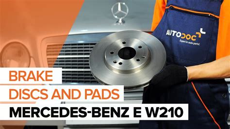 How To Change Front Brake Discs And Front Brake Pads On MERCEDES BENZ E