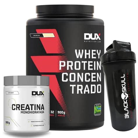 Whey Protein Concentrado 900g Dux Creatina Monohidratada 300g