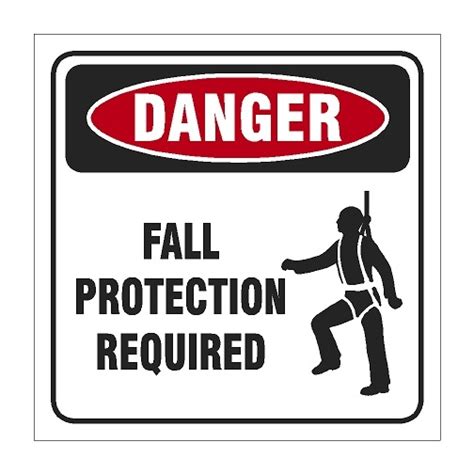 Danger Decal Fall Protection Required The Sign Store NM