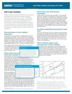 Fillable Online Apps1 Eere Energy LED Color Stability A US Department