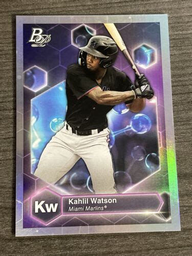 Bowman Platinum Precious Elements Kahlil Watson Miami Marlins Pe