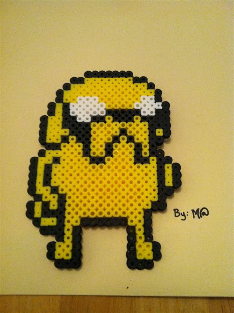 Adventure Time Jake Perler Bead Perler Bead Art Perler Bead Patterns