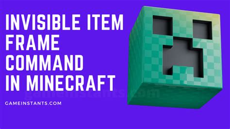 Invisible Item Frame Command List Minecraft 2024 Gameinstants