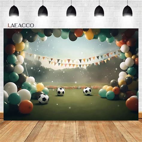 Football Stadium Backdrop Stage Lights Soccer Sport Game Theme Boy