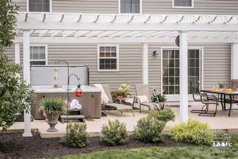 Long Vinyl Pergola Amish Built Lancaster County Backyard