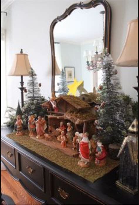 Nativity Scene Display Idea Diy Christmas Decorations Easy Christmas