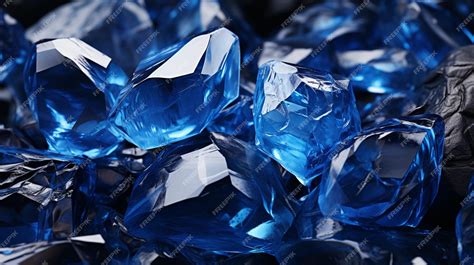 Premium AI Image | Sapphire Gemstone Texture Background