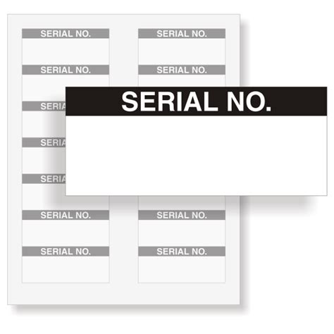 Serial Number Labels