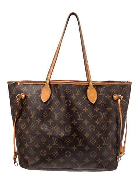 Louis Vuitton Coated Canvas Neverfull MM Brown Totes Handbags