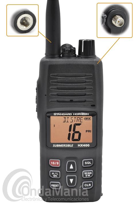 WALKIE TALKIE MARINO DE VHF STANDARD HORIZON HX 400E SUMERGIBLE IPX8