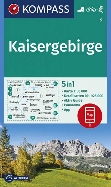 Kompass Verlag Wanderkarte Kaisergebirge Wanderkarten Im Camp Kaufen