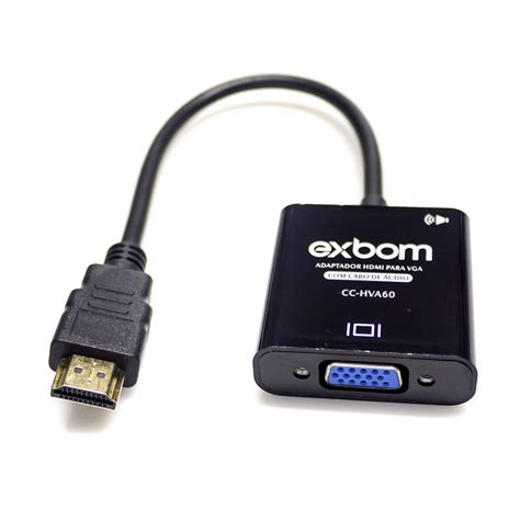 Cabo Conversor Hdmi X Vga Femea P Exbom Bluinfo Inform Tica