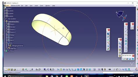 Catia V5 Surface Design Basic Tutorial Youtube