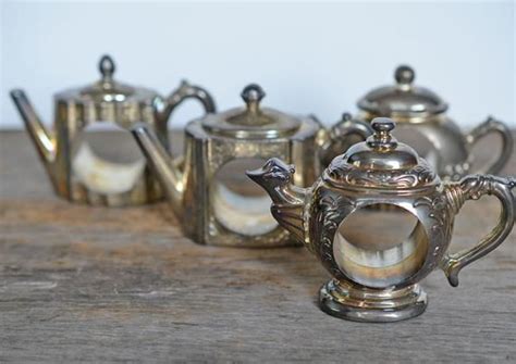 Godinger Silver Napkin Rings Shaped Like Teapots Engraved | Etsy | Silver napkin rings, Godinger ...