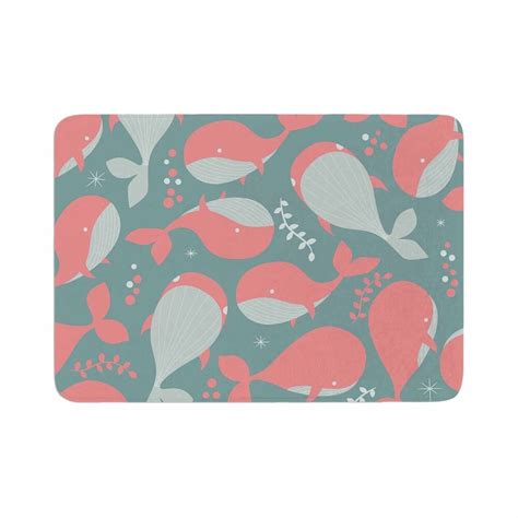 Bluelela Whales Pattern Memory Foam Bath Mat Overstock
