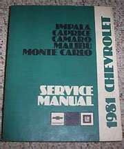 1981 Chevrolet El Camino Shop Service Repair Manual