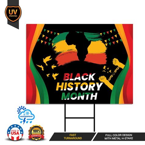 Black History Month Yard Sign Voila Print Inc