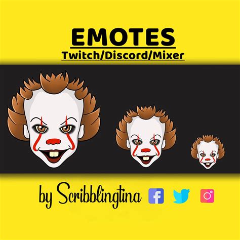 It Pennywise Emote Twitch Twitch Emote Halloween Emote Etsy UK