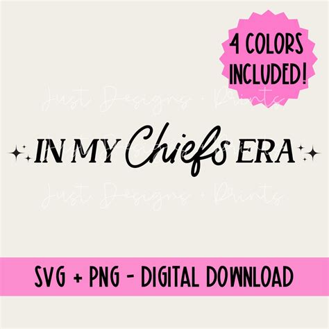 In My Chiefs Era Svg In My Chiefs Era Png Kc Chiefs Png Taylor Swift