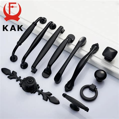 Buy Kak Zinc Alloy Black Cabinet Handles American