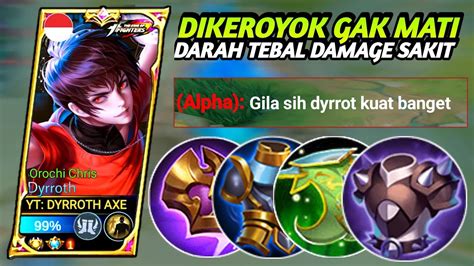 Dikeroyok Gak Mati Build Dyrroth Tersakit 2023 Item Dyrroth