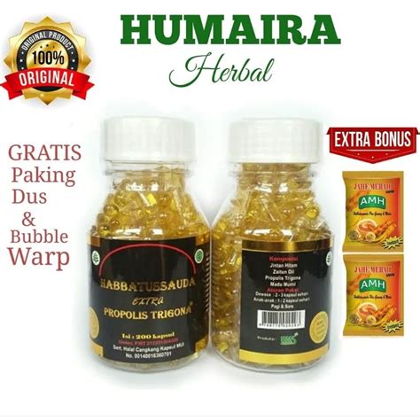 Jual Habbatussauda Extra Propolis Trigona 200 Kapsul Shopee Indonesia