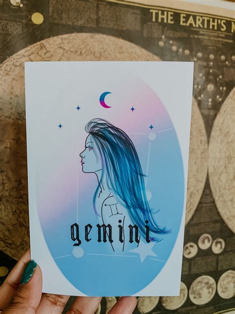 Zodiac Astrology Sign Wall Prints Decor Celestial Aesthetic Etsy