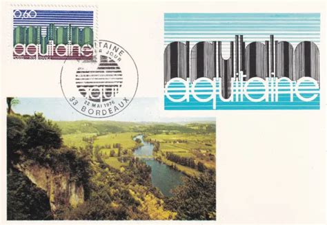 CARTE POSTALE 1ER jour 1976 Série des Régions Aquitaine 1 EUR 3 00