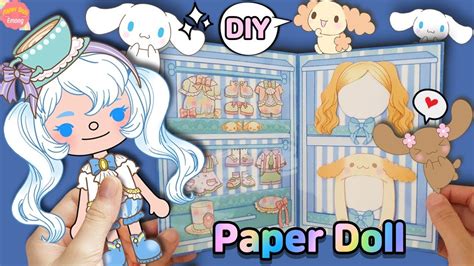 Cute Cinnamoroll Sanrio Friends Download Printable Paper Doll Toca