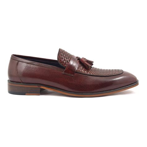 Shop Mens Burgundy Tassel Loafer Gucinari Shoes