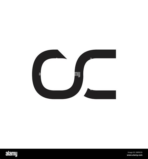 Initial Simple Letter OC Logo Design Vector Template Abstract Minimal