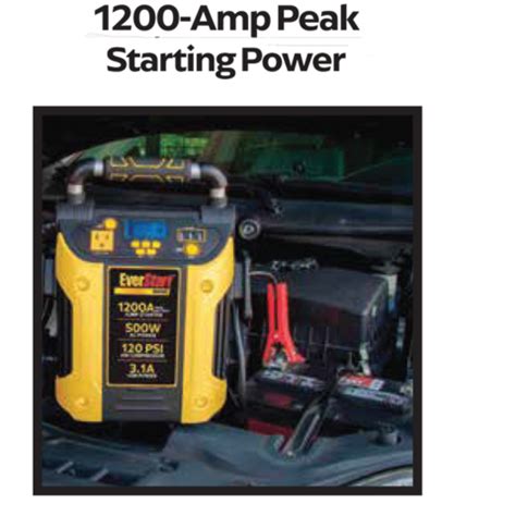 EverStart Maxx 800 Peak Amp Jump Starter With 120 PSI, 60% OFF