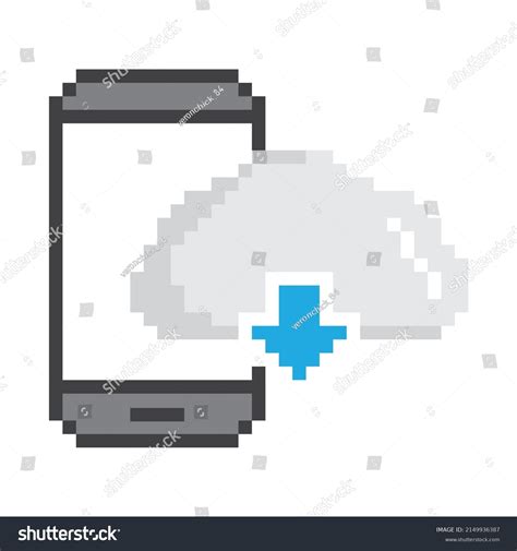 Pixel Art Mobile Phone Icon Pixel Stock Vector (Royalty Free ...