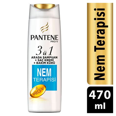 Pantene 3 ü 1 Arada Şampuan ve Saç Bakım Kremi Nem Terapisi 470 ml Migros