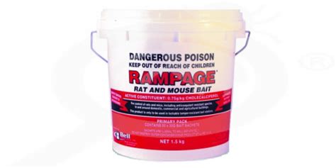 Rampage Rat And Mouse Bait Place Packs 50 X 30 G Bell Labs