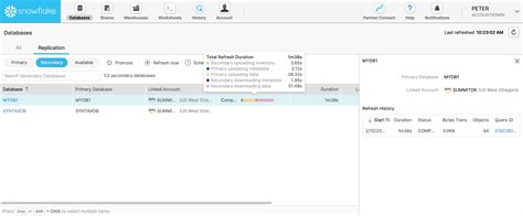 Replicating Databases Across Multiple Accounts — Snowflake Documentation