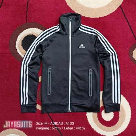 Jual Jaket ADIDAS Original A13S Tracktop Hitam Putih Shopee Indonesia