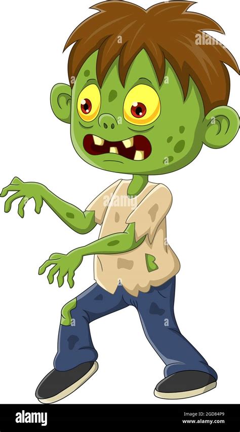 Cartoon angry zombie boy walking Stock Vector Image & Art - Alamy