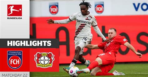 Resultados Heidenheim Bayer Leverkusen 1 2 22ª jornada de