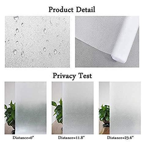 Niviy Etched Privacy Window Film Frosted Glass Static Cling Non