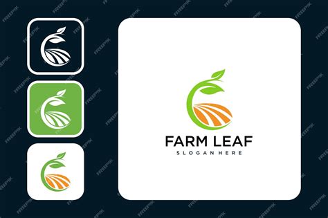 Premium Vector Farm Leaf Logo Design