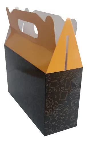 Caja Carton Lonchera Box Lunch Mediana X X Cm Piezas Env O Gratis