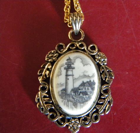 necklace/pendant with scrimshaw like piece of by BackBayCreations