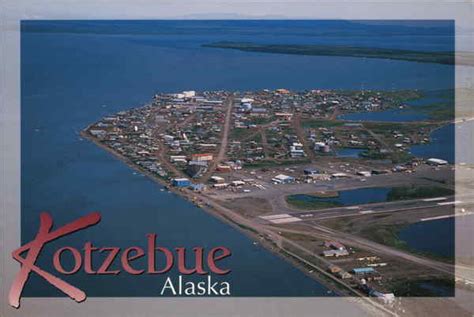 Aerial View of Kotzebue, Alaska in the Summer Postcard