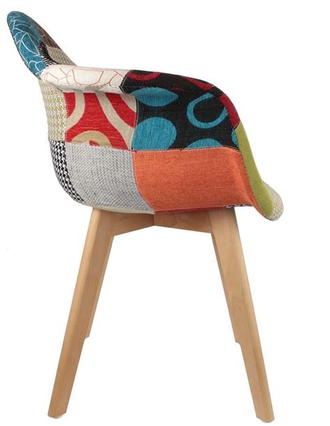 Fauteuil Scandinave Patchwork Lot De Multicolore