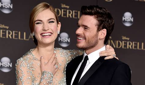 Cinderella Co Stars Lily James Richard Madden Reunite In Scotland