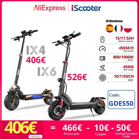 Iscooter Patinete El Ctrico Ix Ix W W Potente Patinete De