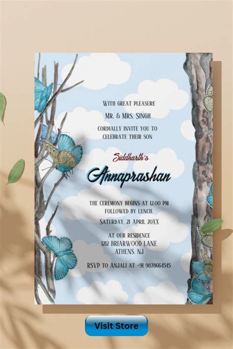 Customizable Annaprashan Invitation Card Invitation Card Design