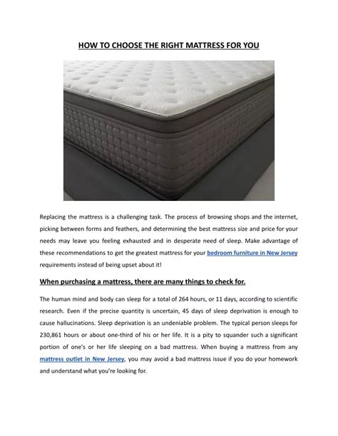 Ppt How To Choose The Right Mattress For You Docx Powerpoint